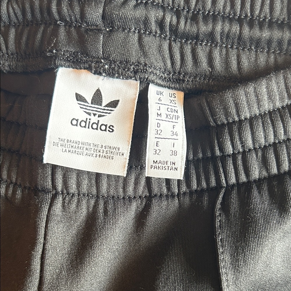 Adidas Womens Black Training Pants with White Stripes Size XS - Picture 2 of 5